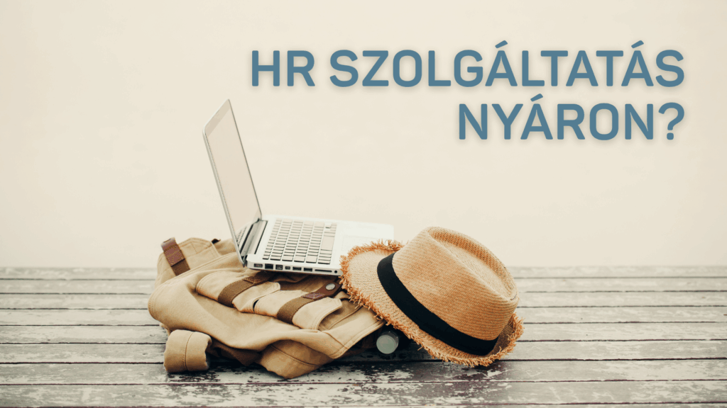 HR szolgáltatás nyáron laptop és kalap tengerparton